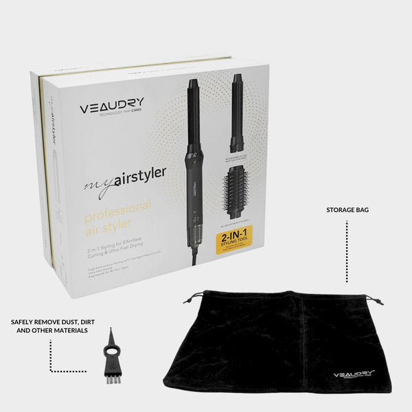 Veaudry myAirStyler [2-in-1] Hot Brush & Air Curler