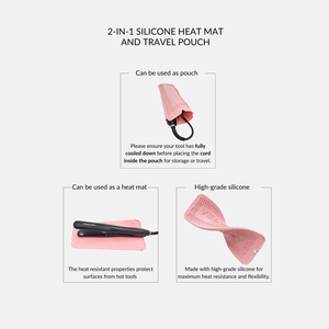 Veaudry Heat Mat & Pouch - Pink