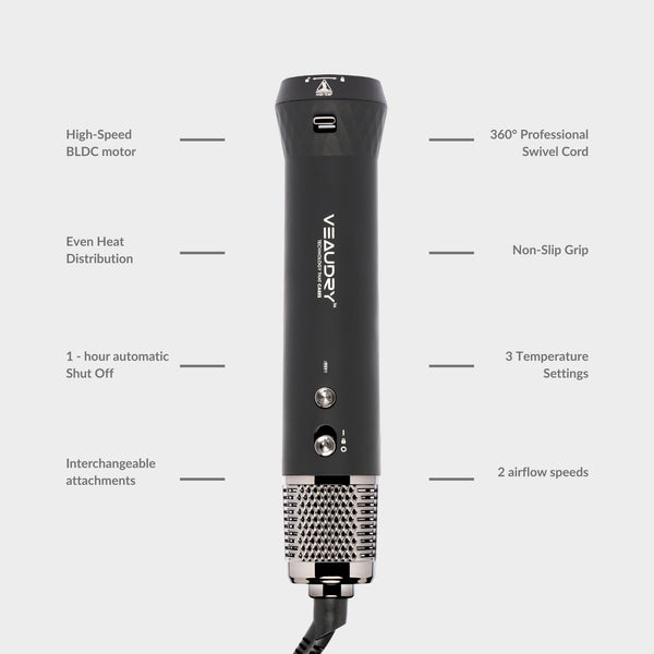 Veaudry myAirStyler [2-in-1] Hot Brush & Air Curler